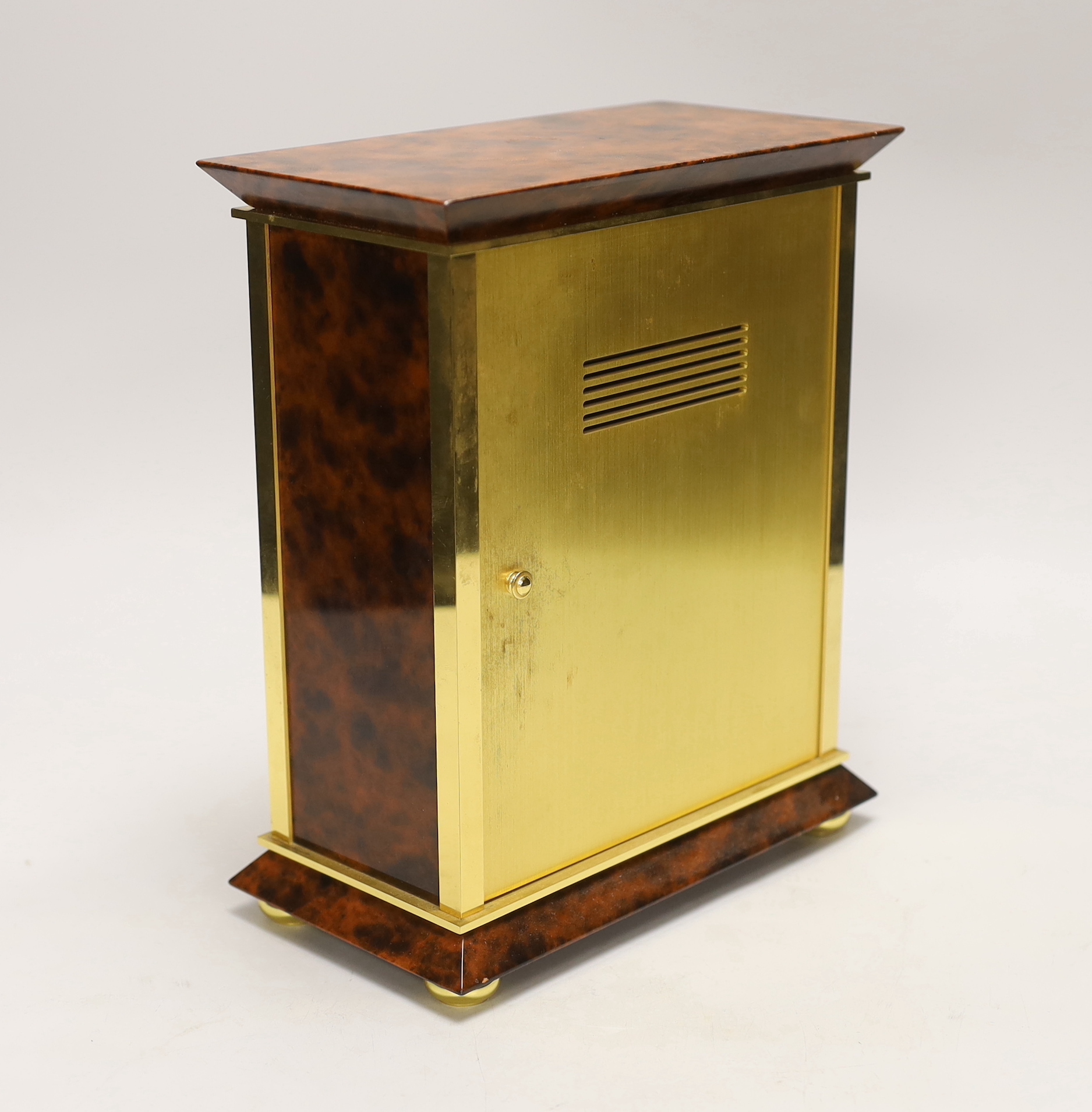A Beyer Luxor mantel clock, boxed